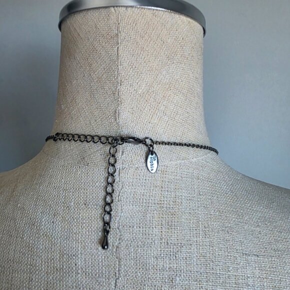 Lia Sophia Silver and Black Beaded Necklace - Picture 7 of 9